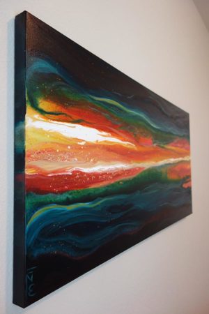 Ignited-Liz-W-Abstract-Lava-Painting-side