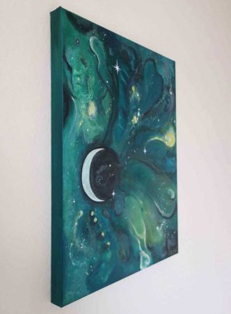 Tye's-Night-Sky-Crescent Moon-Painting-side-view