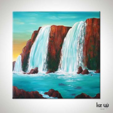 Sedona-Waterfall-Painting-Hidden-Falls-Liz-W-Waterfall-Painting