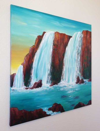 Sedona-Waterfall-Painting-Hidden-Falls-Liz-W-Waterfall-Painting-side