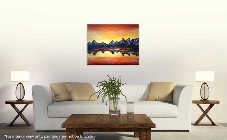 Sunset-Over-Grand-Tetons-Painting-interior-view