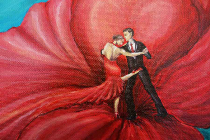Tango-Floral-Painting-Argentine-Tango-Liz-W-Floral-Painting-close-up