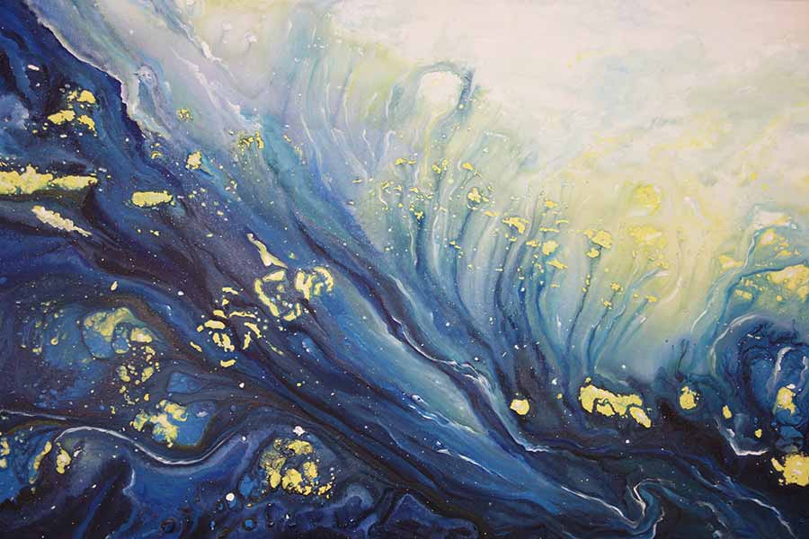 Ocean Spray Abstract Ocean Painting Liz W Fine Art