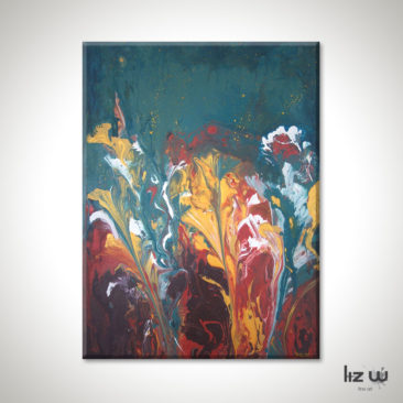 Golden-Delight-Painting-Abstract-Floral-Liz-W