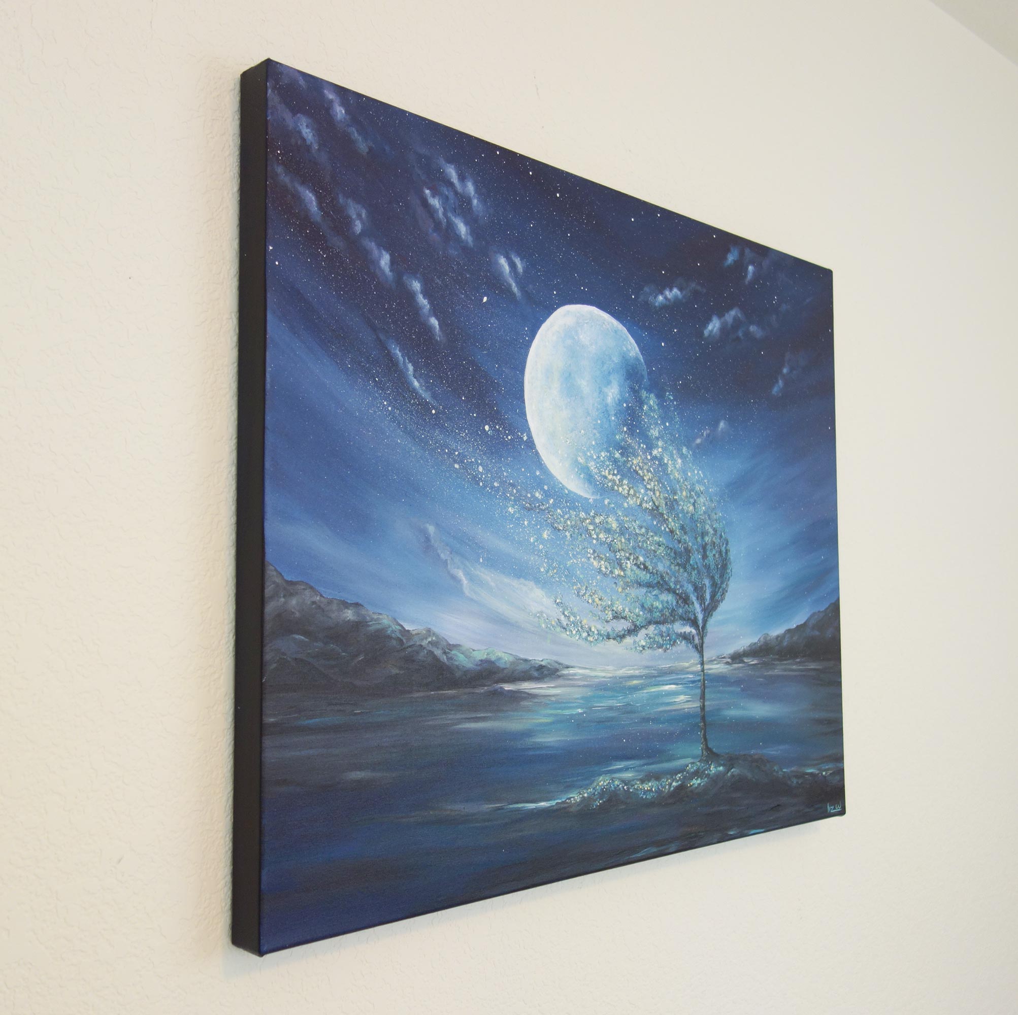 The Moonlight Tree Landscape Painting Liz W Fine Art
