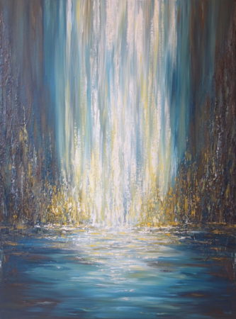 Golden-Falls-Abstract-painting