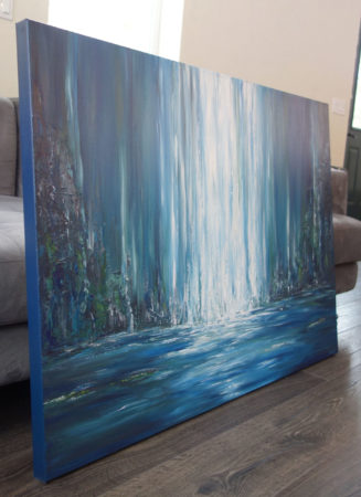 Enchanting Falls Abstract Waterfall Painting Liz W