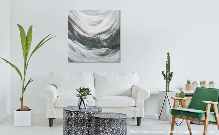 glacial edge abstract painting Liz W