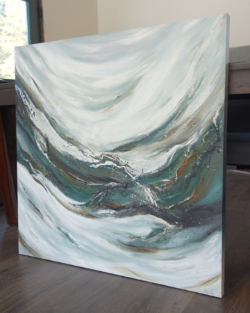 glacial edge abstract painting Liz W