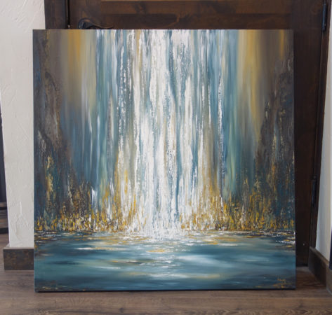 Great Falls of Montana Waterfall Painting-Liz W